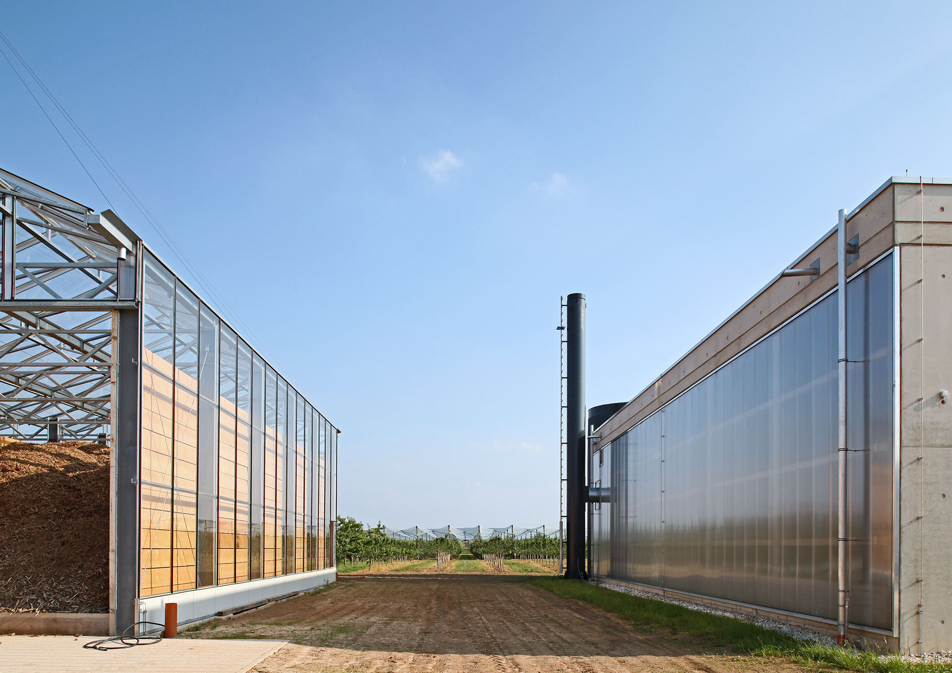 :agrohort, Forum und Holzhack-schnitzelanlage, Universität Bonn